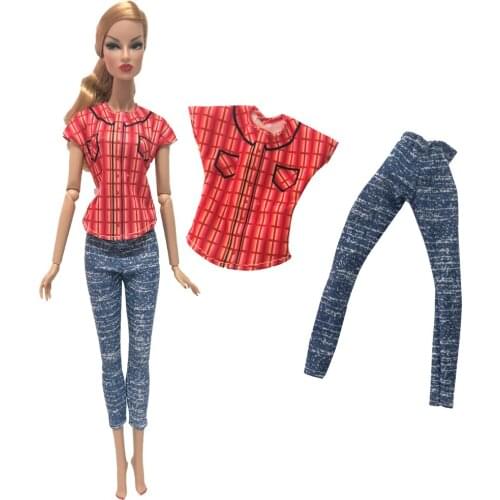 NK One Pcs Doll Dress Handmade Clothes Fashion Casual Skirt For Barbie Doll Accessories Child Toys Girls' Gift 278G 1X