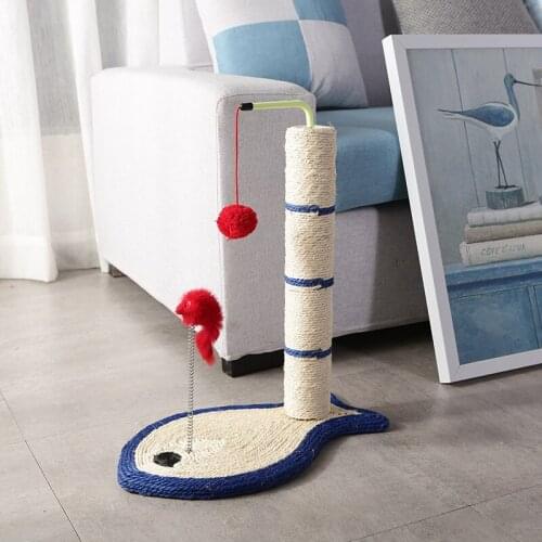Pet supplies elliptic cat scratch column fish shape cute climbing frame interactive puzzle toy wholes