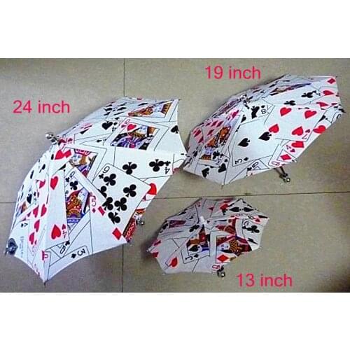 Super Parasol Production（13/19/24Inch）Magic Tricks Stage Close Up Magia Deluxe Card Design Umbrella Appearing Magie Gimmick Prop