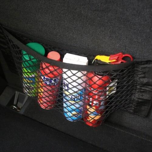 Mesh Cargo Net Velcro Car Storage Net Wall Sticker Organizer Pouch Bag Storage Mesh Net for Car Trunk Storage Organizers Truck