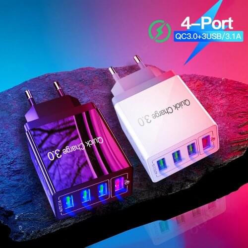 Rexxar 25W Quick Charge 3.0 USB Charger Adapter For Samsung A50 S10 Huawei Xiaomi iphone 11 EU/US Plug Fast Mobile Phone Charger