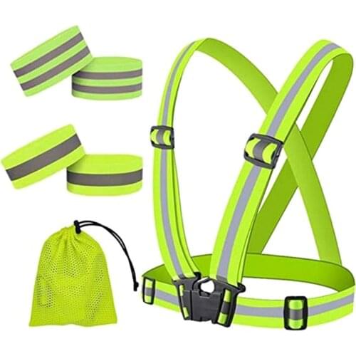 Top Reflective Safety Vest,High Vis Running Vest, Reflective Running Armbands,Reflective Strips for Runners,Reflective Tape