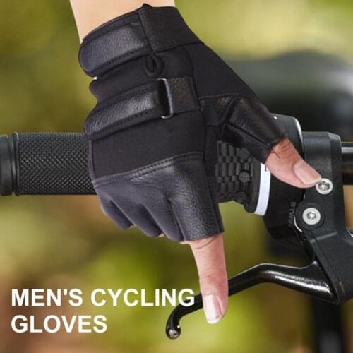 1 Pair Skin-friendly Fitness Gloves Wear-resistant Anti-slip Half Finger Riding Gloves Sports Accessory