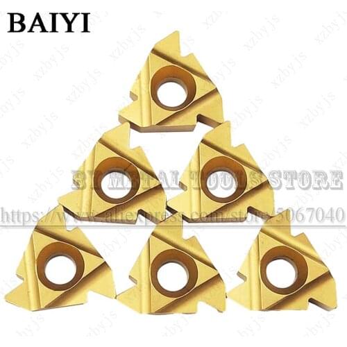 10pcs MMT 11IR AG60 11ER AG60 16IR AG60 16ER AG60 22IR N60 22ER N60 US735 carbide thread inserts CNC Lathe Thread Cutting Tools