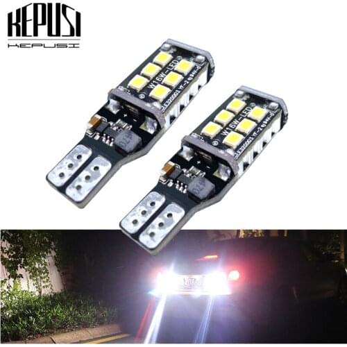 2x T15 W16W LED Reverse Light Bulb 920 921 912 2835 15smd Reverse Light Backup Lamp Parking Light Car Styling White 12V