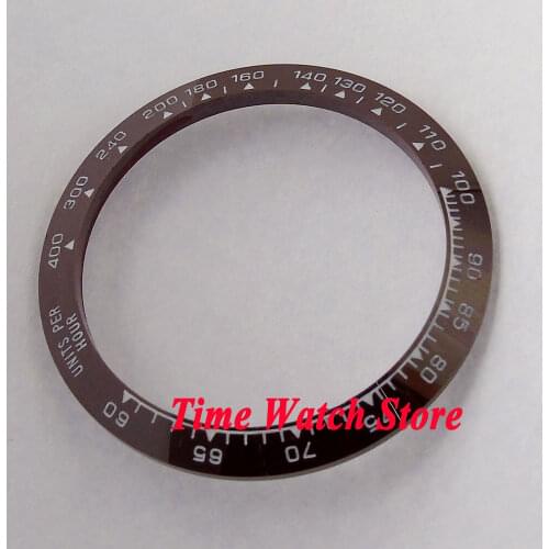 39mm high quality white marks coffee ceramic bezel insert for GMT mens watch B46