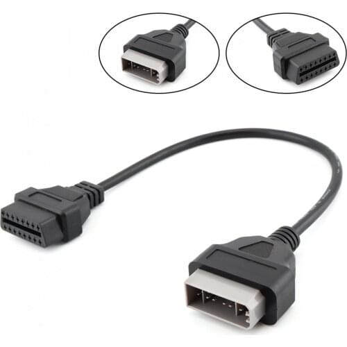 40CM OBD II OBD2 14 Pin Male to 16 Pin Female Auto Car Diagnostic Tool Adapter Extension Connector Cable Adaptor for Nissan