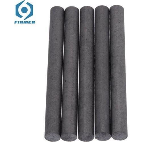 5Pcs 100mm High Purity 99.9% Graphite Rod Graphite Electrode Cylinder Rods Bars Black 12mm Diameter For Industry Tools