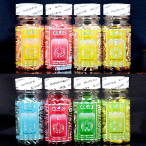 90 Pcs/Box Vitamin E Capsules Face Serum Spot Acne Removing Moisturizing