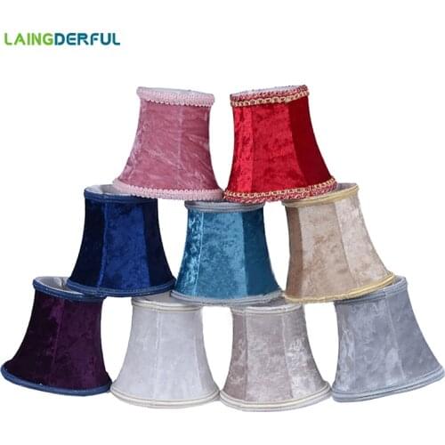 Art Deco Lint Lampshade Nordic Style Lamp Cover for E14 Crystal Chandelier Candle Lamp Light Shades for Bedroom Living Room