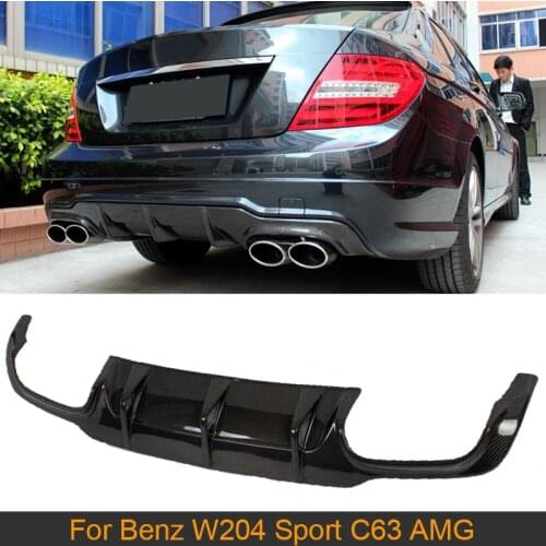 For W204 carbon fiber rear diffuser for Mercedes Benz W204 C63 AMG C300 Sport 2012 2013 2014