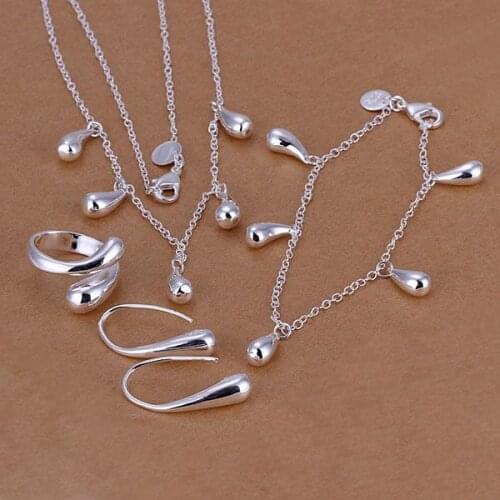 Free Shipping Wholesale Necklace Earring Fashion Rose Gold Austria Crystal Jewelry Set SMTPS218