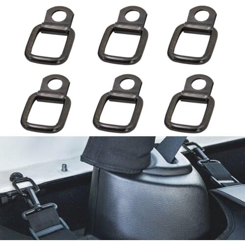 Tie-Down D-Rings for Jeep Wrangler JL JT JK TJ YJ LJ 1995-2020,for Jeep Wrangler Trunk Cargo Net Tie Down Strap Stainless Heavy
