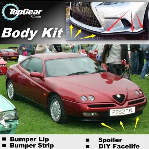 Bumper Lip Deflector Lips For Alfa Romeo GTV / Spider AR Front Spoiler Skirt For TOPGEAR Friends Car Tuning / Body Kit / Strip