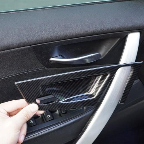 For BMW X3 E83 2006-2010 ABS Carbon Fiber Car Inner Door Bowl Decoration Cover Protection Decoration Stickers Car Accessories