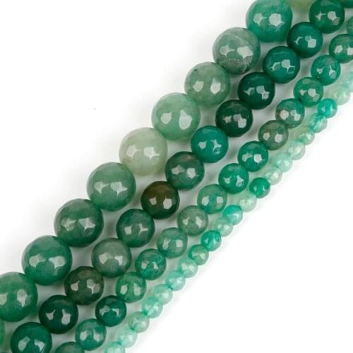 4/6/8/10mm Faceted Green Aventurine Beads 15'' Loose Beads Natural Stone Beads For Jewelry Making DIY Bracelet Necklace