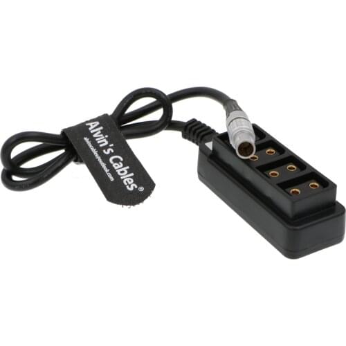 Alvins Cables 2 Pin Male to 4 D Tap Female Splitter Cable for ARRI RED DSMC2 Jetpack RTmotion Sidekick