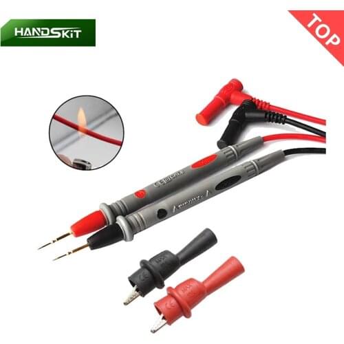HANDSKIT 20A 1000V Probe Test Leads Pin For Digital Multimeter Needle Tip Multi Meter Tester Lead Probe Wire Pen Cable