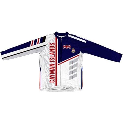 Hot Classic Cayman Islands Long Sleeve Retro Winter Fleece Pro Cycling Jersey Mountian Bicycle Road Racing Wear Bike Clothing