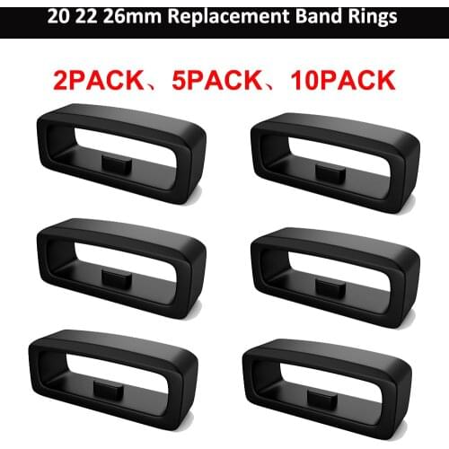 20 22 26MM strap band keeper for Garmin Fenix 5X 5S 5 6X 6S 6 Pro 3HR silicone rubber loop replacement Bracelet strap buckle