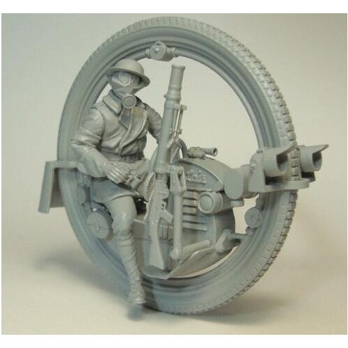 1/35 Scale Unpainted Resin Figure soldier and Moto collection figure