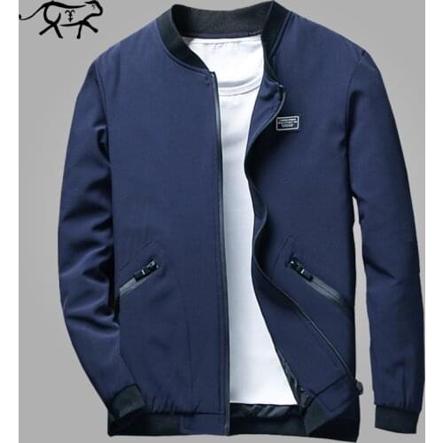 New Spring Autumn Bomber Jacket Men Casual Solid Fashion Slim Pilot Bomber Jackets Coat Men Wind Breaker Jacket Plus Size M-8XL
