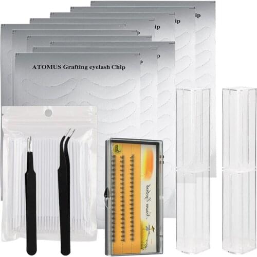 Disposable Eye Patches Tweezers Eye Pads Volume Lash Grafting Kit