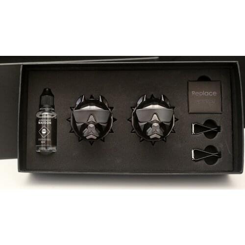 Update 2 PCS Creative Bulldog Scent Car Air Freshener Gift Box Auto Perfume Fashion Car Decoration Good Smell Bulldog Fragrance