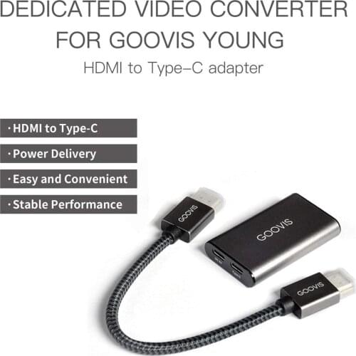HDMI to Type-c Adapter for GOOVIS Young Head-Mounted Display, HD 4K Converter, USB-c Portable Video Adapter Black