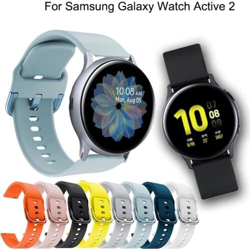 20mm Watch strap for Samsung Galaxy Watch Active 2 Sport silicone Smart Wristbands for Samsung Gear S2 Classic Strap 40mm