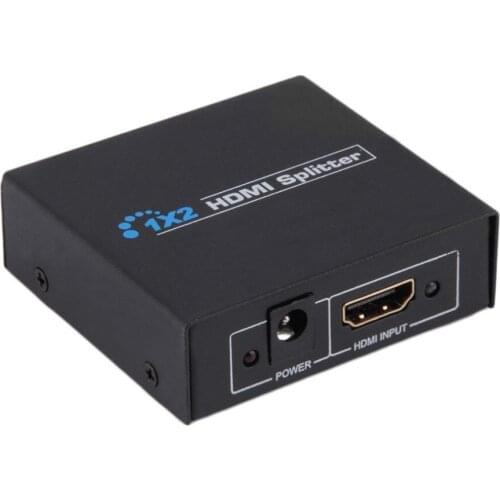 HDMI Splitter Full HD 1080p Video HDMI Switch Switcher 1 in 2 Out Amplifier Display For HDTV DVD PS3