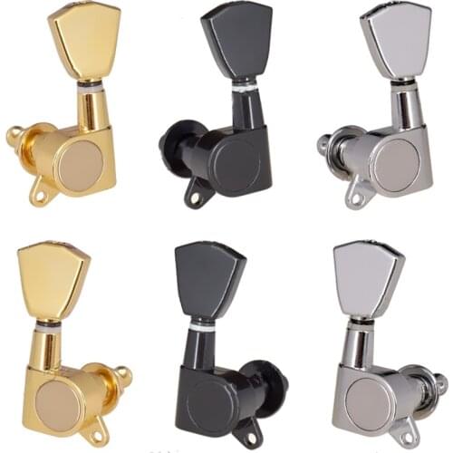 6L black Electric Guitar strings button Tuning Pegs Keys tuner Guitar accessories Parts