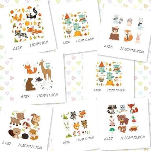 Heat Transfer Patch Home Textiles Jeans Applique Child Cartoon DIY Accessory Cute Animal Clothing Apparels Press Sticker