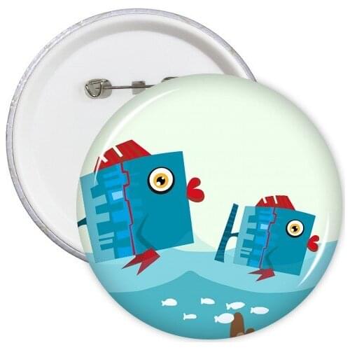 Pisces Zodiac Constellation Clothes Backpack Decorate Badges Kawaii Cartoon Sticker Clothing Patche Kid Gift Decorative Brooches