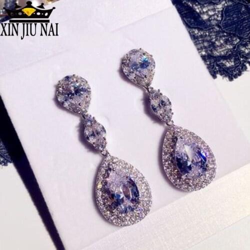 Женские серебрянные серьги Xin JIU NAI China At AliExpress
