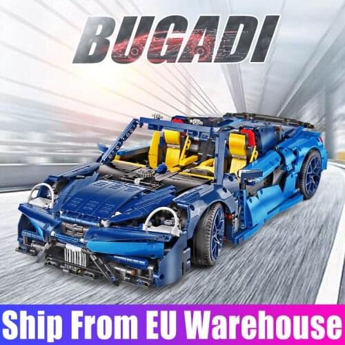 Yeshin 009 MOC High-tech Blue Hypercar Roadster Model Super Racing Car Building Blocks Bricks Boy Toys Kids Christmas Gifts