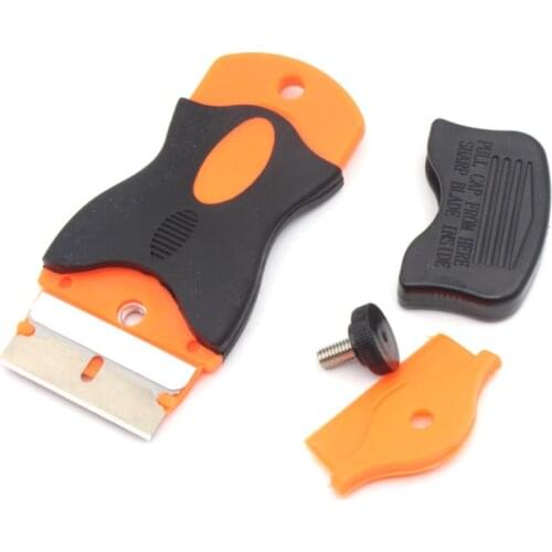 1PC Razor Scraper Ceramic Glass Car Window Viny Film Glue Cleaner Razor Blade Tint Wrap Sticker Squeegee Remover Tool Accessorie