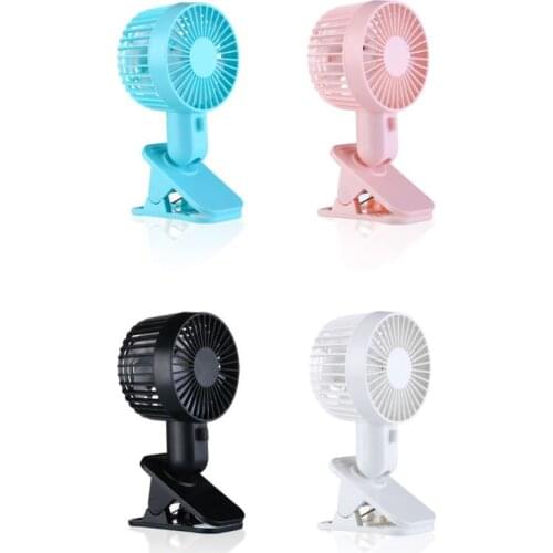 1PC Mini Clip Fan Student Electronic Double-Blade Air Cooling Table USB Rechargeable Cooler Portable Home Office School 4 Colors