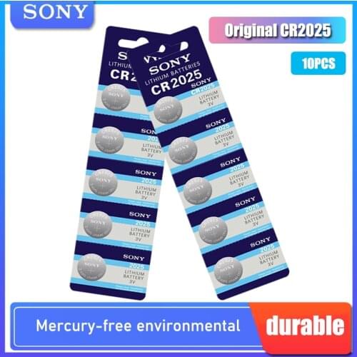 10PCS Brand New SONY CR2025 Button Cell Battery 3V Lithium Batteries CR 2025 for Watch Remote Toy Computer Calculator Control