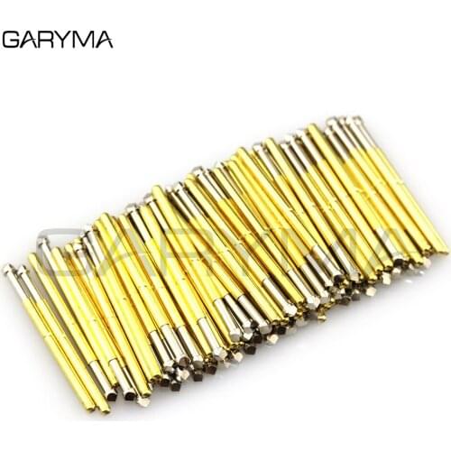 100Pcs P125-T2 Dia 2.5mm Spring Test Probes Pogo Pin Length 33.35mm Stroke Spring Froce:180g Tool