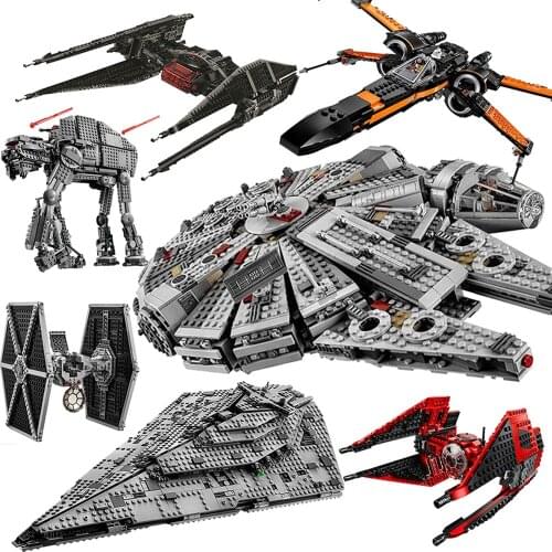 1381pcs Stars Millennium Imperial Spaceship Model Wars Bricks Compatible With 05007&79211 Building Blocks Toys For Children Gift