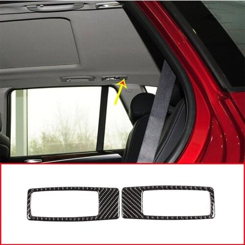 2pcs Carbon Fiber Car Rear Row Reading Lamp Frame Trim For BMW X5 E70 X6 E71 2008-2013 Accessories