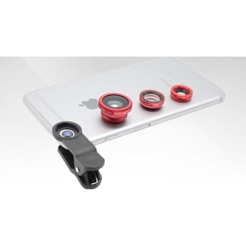 3 pcs Telefon Lens Fish Eye-Wide Angle-Macro Lens Lens