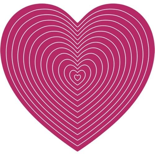 Big Small Hearts Love Metal Cutting Dies Scrapbooking Diary Decor Stencil Embossed Template Diy Greeting Card Handmade 2021 New