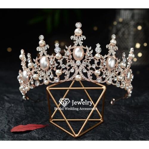 CC Crown Tiara Hairband Luxury Jewelry Wedding Hair Accessories for Women Bridesmaids Headdress Baroque Bridal Crowns HG1271