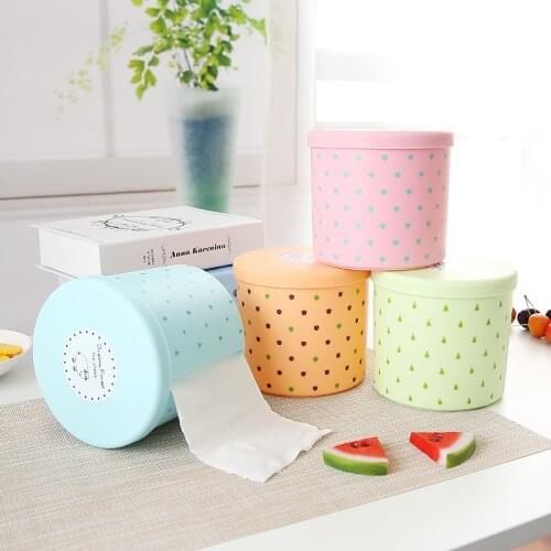 1PCS New Design Roll Paper Holder Box Plastic Tissue Dispenser Round Toliet Bathroom Waterproof Paper Storage Rack Container