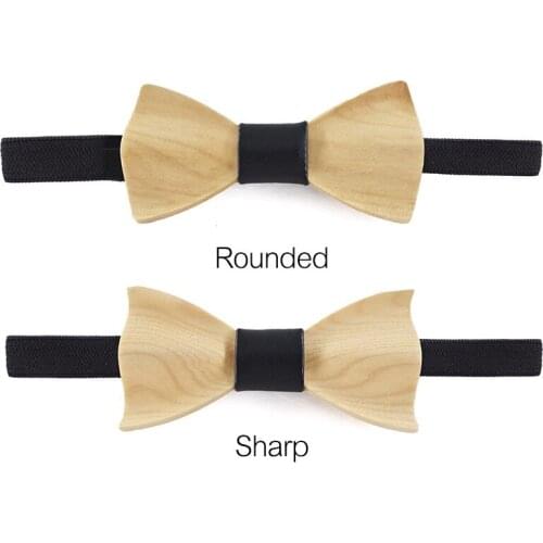 Childrens 3D Wooden Bow Tie Boys Girls Dress Shirt Suit Bow Tie Boys Girls Wooden Bow Tie Gift Set for Child In A Box