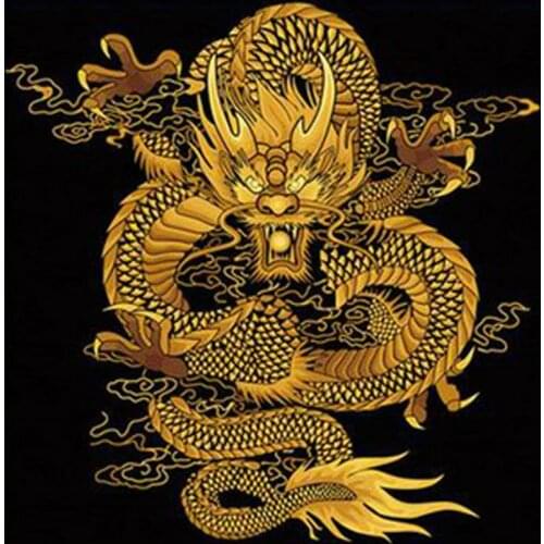 Diy Handicrafts Chinese Dragon Diamond embroidery Square Drill Diamond Painting Cross stitch Golden Dragon Home Decor Picture