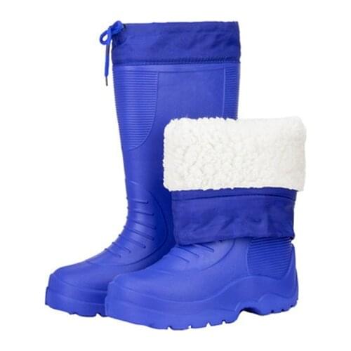 EXCARGO Eva Boots Men Shoes Waterpoof Rainboots for Men for Rain Warm Fur Winter Boots High 2020 New Male Tall Boots with Fur