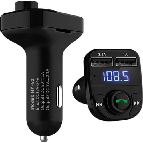 YASOKRO FM Transmitter Modulator Handsfree Bluetooth Car Kit Car Audio MP3 Player with Dual USB Car Charger Support U Disk Play